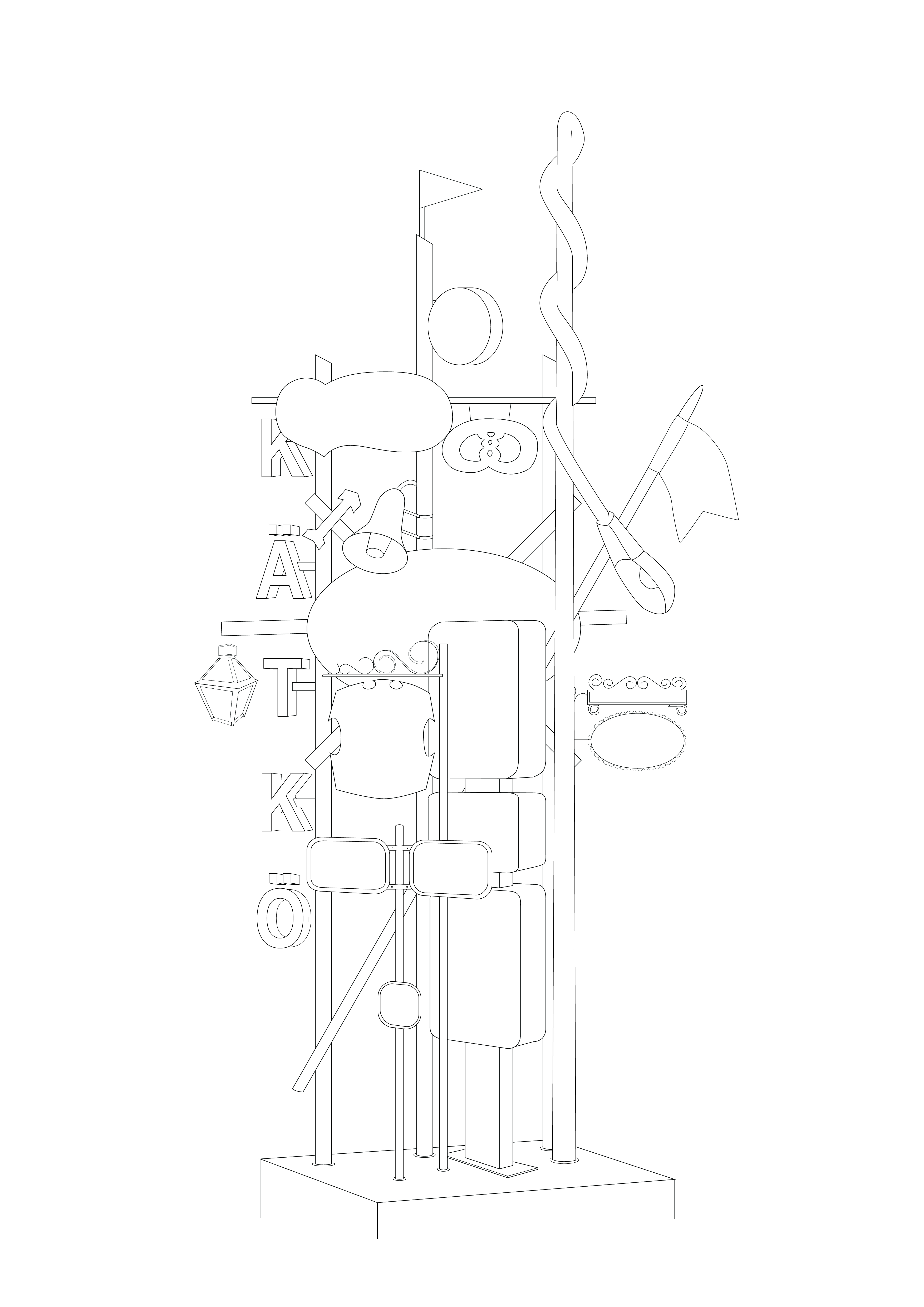 Luonnoskuva tulevasta taideteoksesta